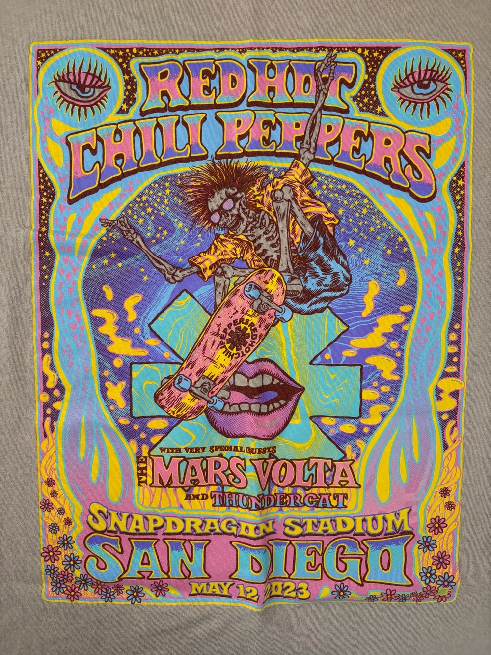 Red Hot Chili Peppers San Diego Graphic Tee - Taupe Size Large - Picture 2 of 6
